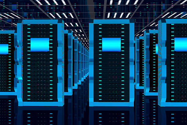 Racks de serveurs dans un data center